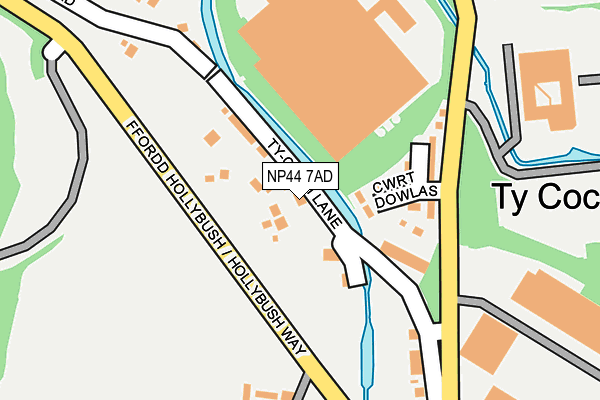 NP44 7AD map - OS OpenMap – Local (Ordnance Survey)