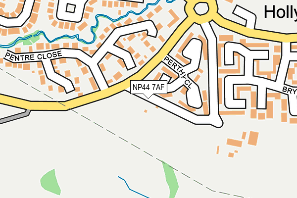 NP44 7AF map - OS OpenMap – Local (Ordnance Survey)