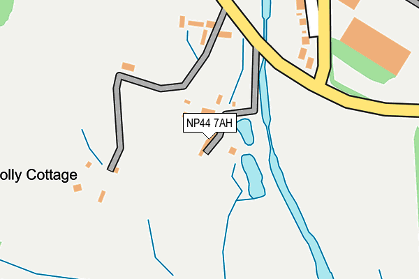 NP44 7AH map - OS OpenMap – Local (Ordnance Survey)