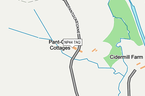 NP44 7AQ map - OS OpenMap – Local (Ordnance Survey)