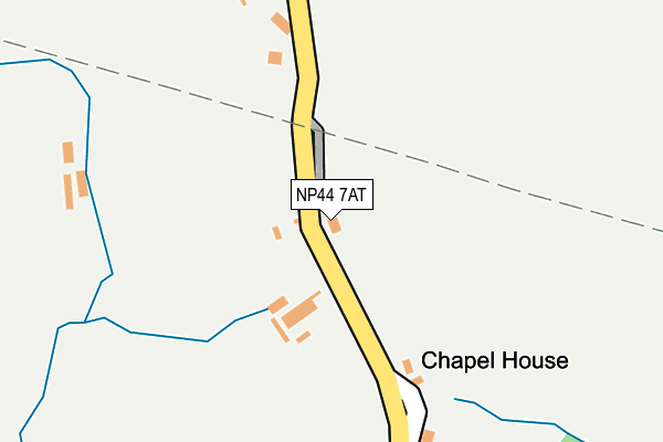 NP44 7AT map - OS OpenMap – Local (Ordnance Survey)