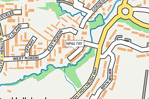 NP44 7AY map - OS OpenMap – Local (Ordnance Survey)