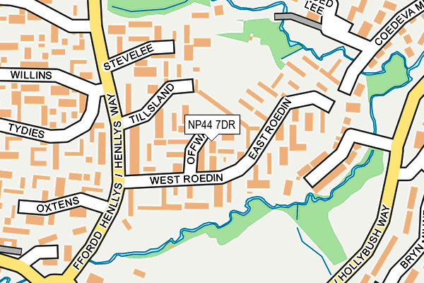 NP44 7DR map - OS OpenMap – Local (Ordnance Survey)