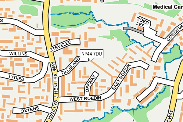 NP44 7DU map - OS OpenMap – Local (Ordnance Survey)