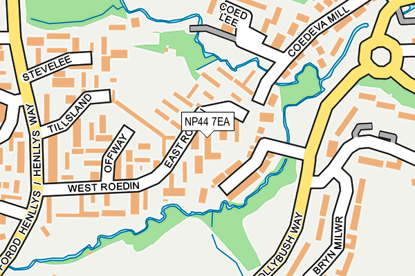 NP44 7EA map - OS OpenMap – Local (Ordnance Survey)
