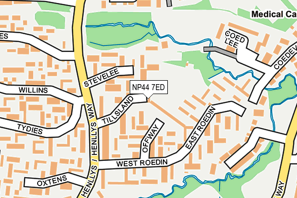 NP44 7ED map - OS OpenMap – Local (Ordnance Survey)