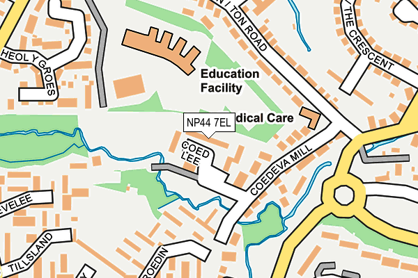 NP44 7EL map - OS OpenMap – Local (Ordnance Survey)