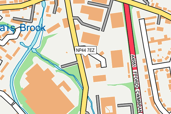 NP44 7EZ map - OS OpenMap – Local (Ordnance Survey)
