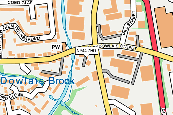 NP44 7HD map - OS OpenMap – Local (Ordnance Survey)