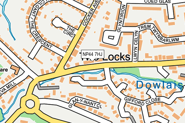 NP44 7HJ map - OS OpenMap – Local (Ordnance Survey)