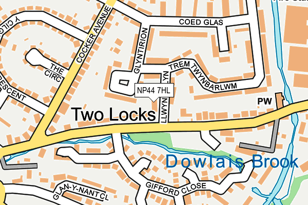 NP44 7HL map - OS OpenMap – Local (Ordnance Survey)