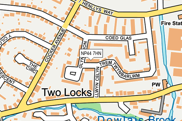 NP44 7HN map - OS OpenMap – Local (Ordnance Survey)