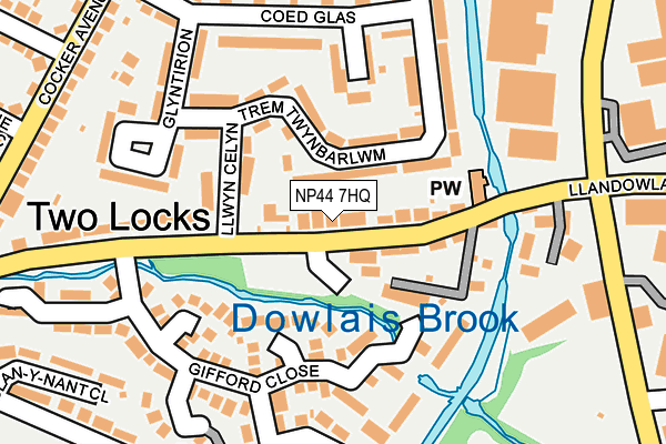 NP44 7HQ map - OS OpenMap – Local (Ordnance Survey)