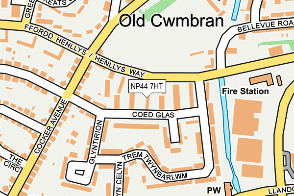 NP44 7HT map - OS OpenMap – Local (Ordnance Survey)
