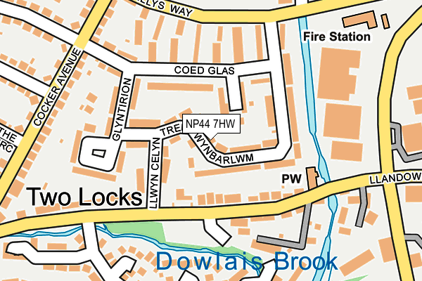 NP44 7HW map - OS OpenMap – Local (Ordnance Survey)
