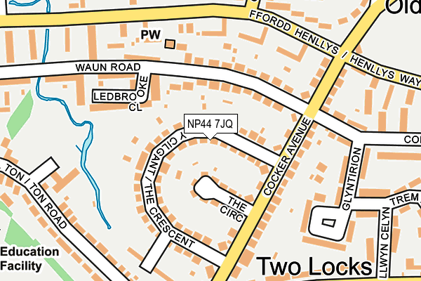 NP44 7JQ map - OS OpenMap – Local (Ordnance Survey)