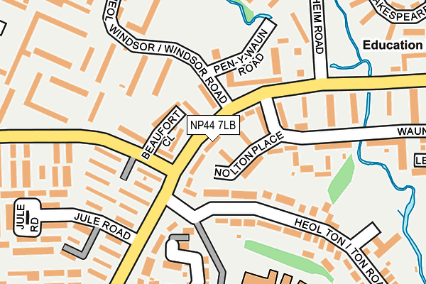 NP44 7LB map - OS OpenMap – Local (Ordnance Survey)