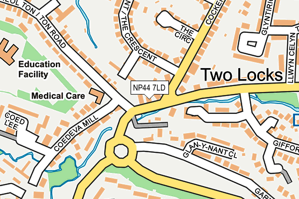 NP44 7LD map - OS OpenMap – Local (Ordnance Survey)