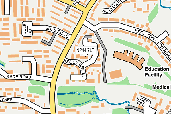 NP44 7LT map - OS OpenMap – Local (Ordnance Survey)