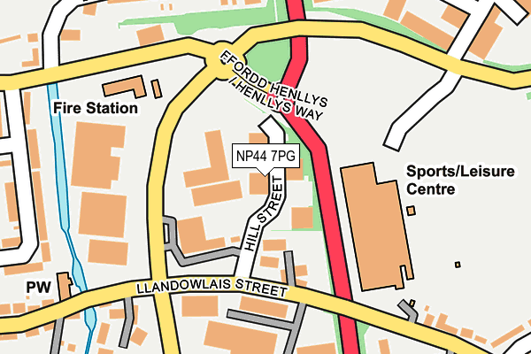 NP44 7PG map - OS OpenMap – Local (Ordnance Survey)