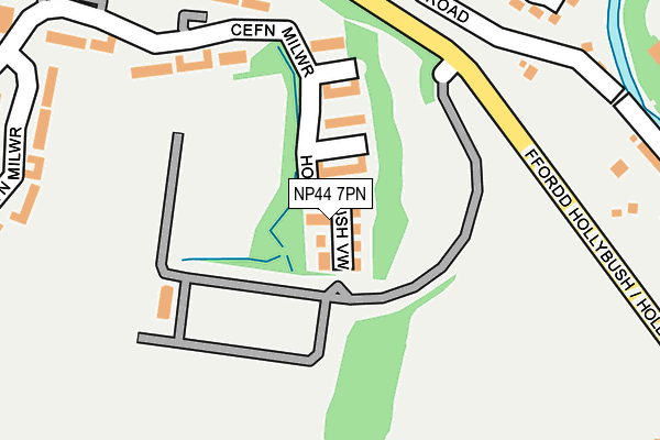 NP44 7PN map - OS OpenMap – Local (Ordnance Survey)