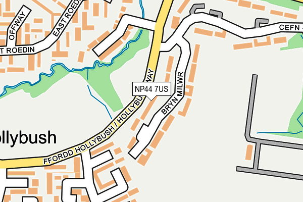 NP44 7US map - OS OpenMap – Local (Ordnance Survey)