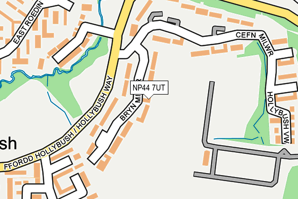 NP44 7UT map - OS OpenMap – Local (Ordnance Survey)