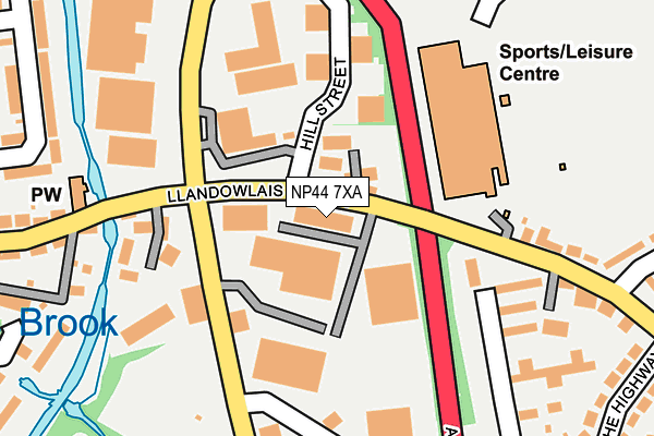 NP44 7XA map - OS OpenMap – Local (Ordnance Survey)
