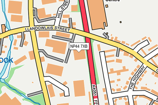 NP44 7XB map - OS OpenMap – Local (Ordnance Survey)