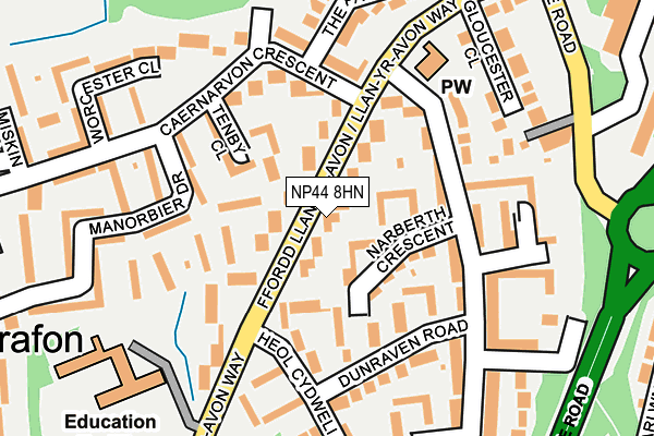 NP44 8HN map - OS OpenMap – Local (Ordnance Survey)