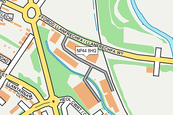 NP44 8HQ map - OS OpenMap – Local (Ordnance Survey)