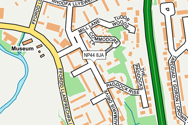 NP44 8JA map - OS OpenMap – Local (Ordnance Survey)