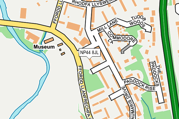 NP44 8JL map - OS OpenMap – Local (Ordnance Survey)