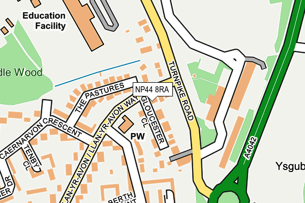 NP44 8RA map - OS OpenMap – Local (Ordnance Survey)