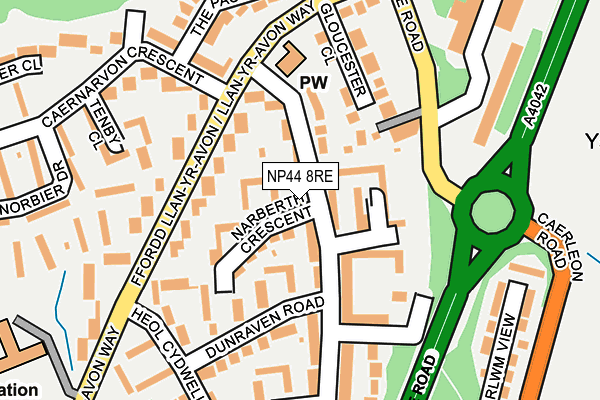 NP44 8RE map - OS OpenMap – Local (Ordnance Survey)