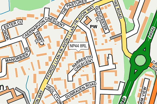 NP44 8RL map - OS OpenMap – Local (Ordnance Survey)