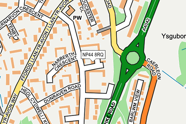 NP44 8RQ map - OS OpenMap – Local (Ordnance Survey)