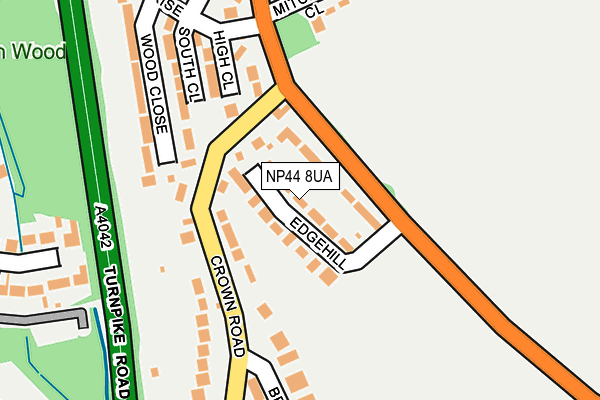 NP44 8UA map - OS OpenMap – Local (Ordnance Survey)