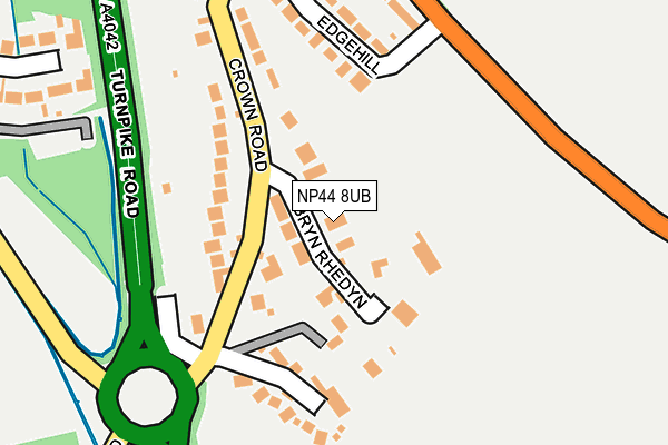 NP44 8UB map - OS OpenMap – Local (Ordnance Survey)
