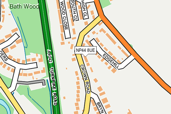 NP44 8UE map - OS OpenMap – Local (Ordnance Survey)