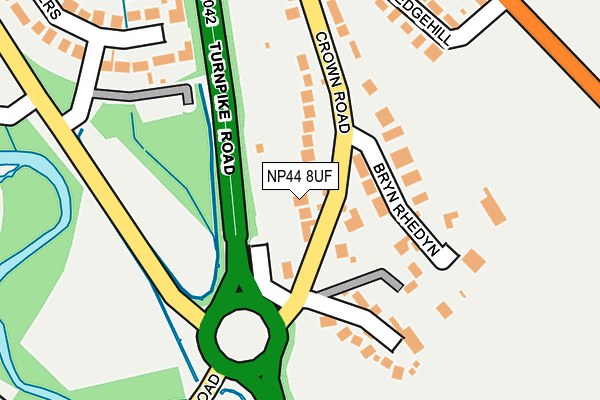 NP44 8UF map - OS OpenMap – Local (Ordnance Survey)