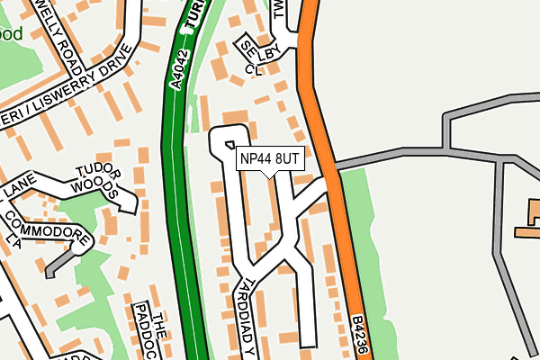 NP44 8UT map - OS OpenMap – Local (Ordnance Survey)