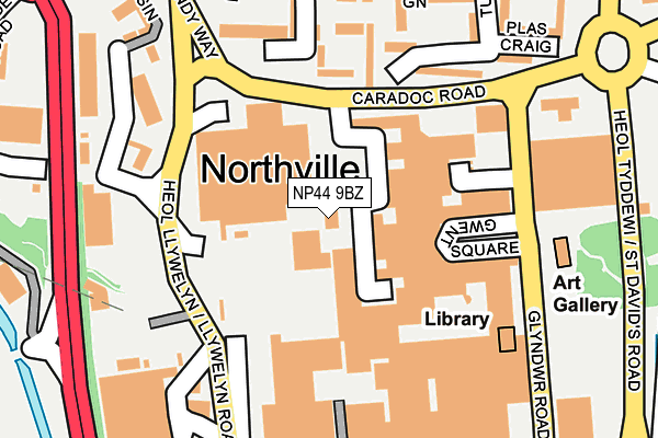 NP44 9BZ map - OS OpenMap – Local (Ordnance Survey)