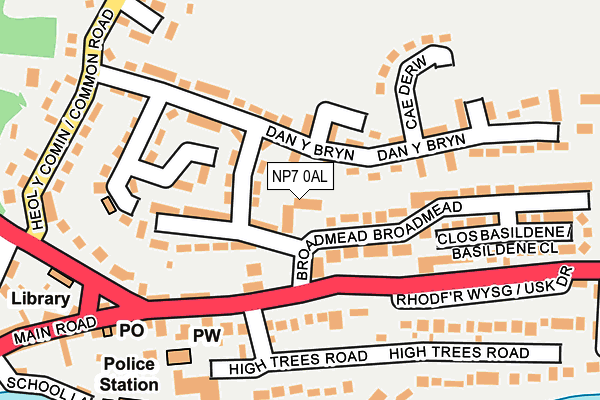 NP7 0AL map - OS OpenMap – Local (Ordnance Survey)