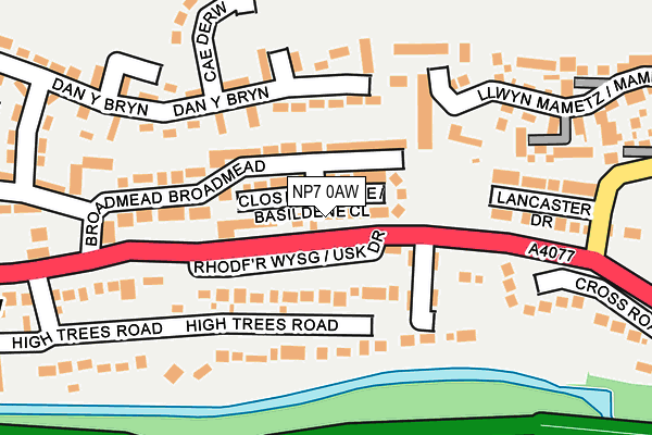 NP7 0AW map - OS OpenMap – Local (Ordnance Survey)