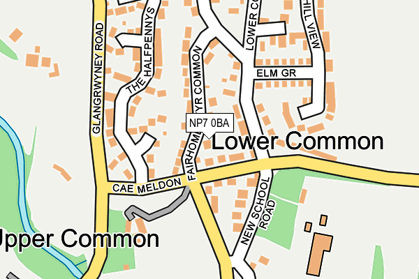 NP7 0BA map - OS OpenMap – Local (Ordnance Survey)