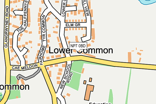 NP7 0BD map - OS OpenMap – Local (Ordnance Survey)
