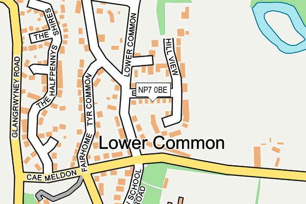 NP7 0BE map - OS OpenMap – Local (Ordnance Survey)