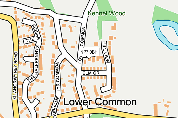 NP7 0BH map - OS OpenMap – Local (Ordnance Survey)