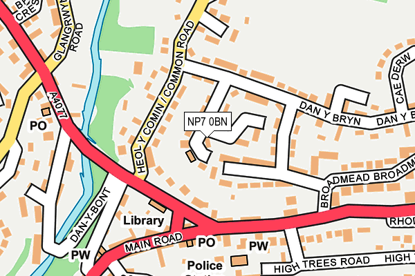 NP7 0BN map - OS OpenMap – Local (Ordnance Survey)